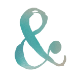 Gradient Teal Ampersand